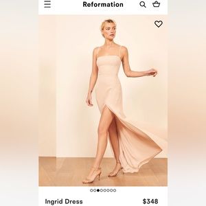Reformation Ingrid dress in champagne